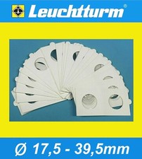 Leuchtturm M&uuml;nzr&auml;hmchen selbstklebend weis 17,5 - 39,5mm, per 10 St&uuml;ck,  AUSWAHL