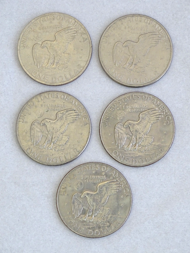 (5) Assorted Eisenhower Dollars / D Mint Mark 1971, 1972, 1974, 1977, 1978 /fsds - Picture 22 of 22