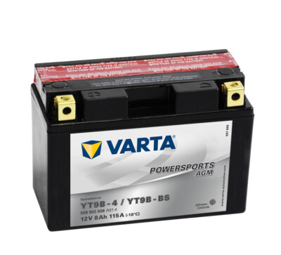Varta YT9B-BS Motorradbatterie AGM 12V 8Ah Batterie YT9B-4 508902012 YT9B GT9-B4