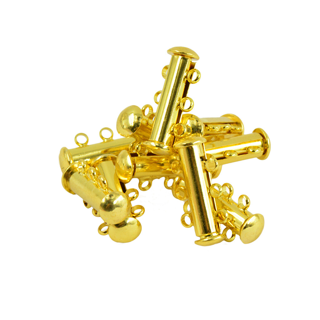 10Pcs Tube Clasp With Loops For 3 Stranded Jewelry eBay