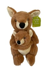 Spark Create Imagine Kangaroo w/ Baby Joey Plush Rattle 12" Stuffed Animal w Tag