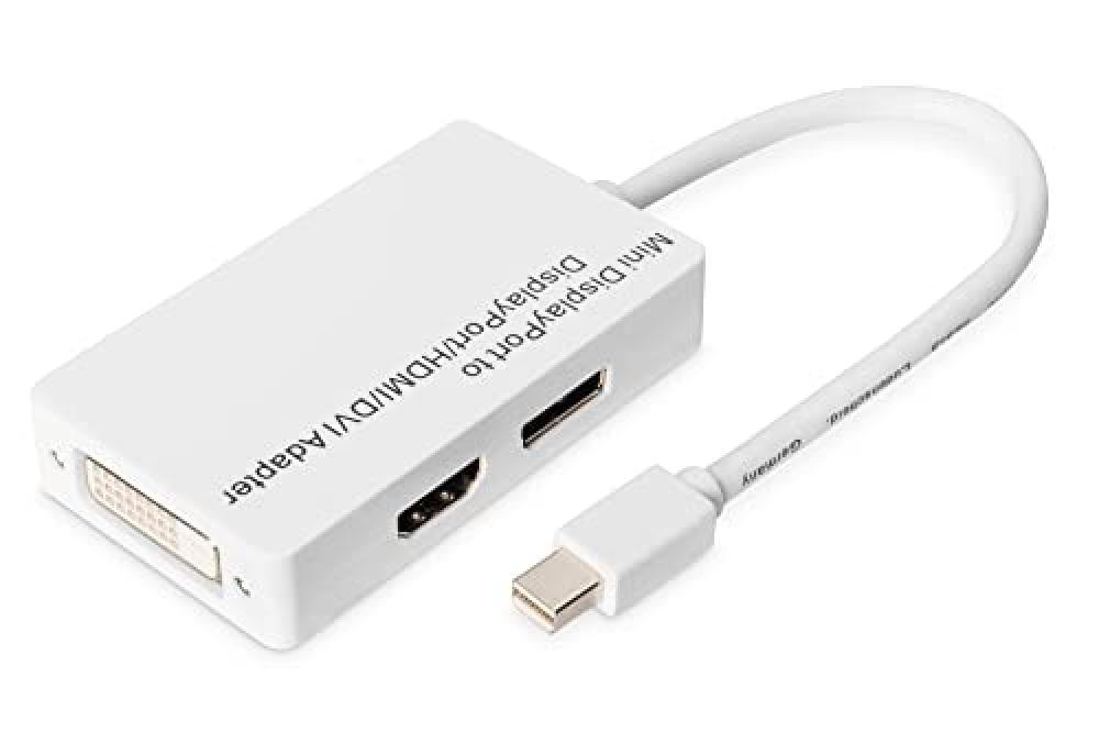 Digitus AK340509002W Adattatore da Mini Displayport a HDMI, DVI e Displayport -