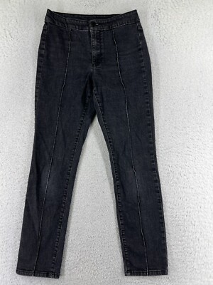 Kappahl Pants Womens 26 Black Denim Jeans Straight Leg Mid Rise