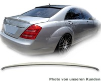 Kofferraumlippe Passend FüR Mercedes W221 Stil - Type A, Unbiegsam ABS Auto Tuni