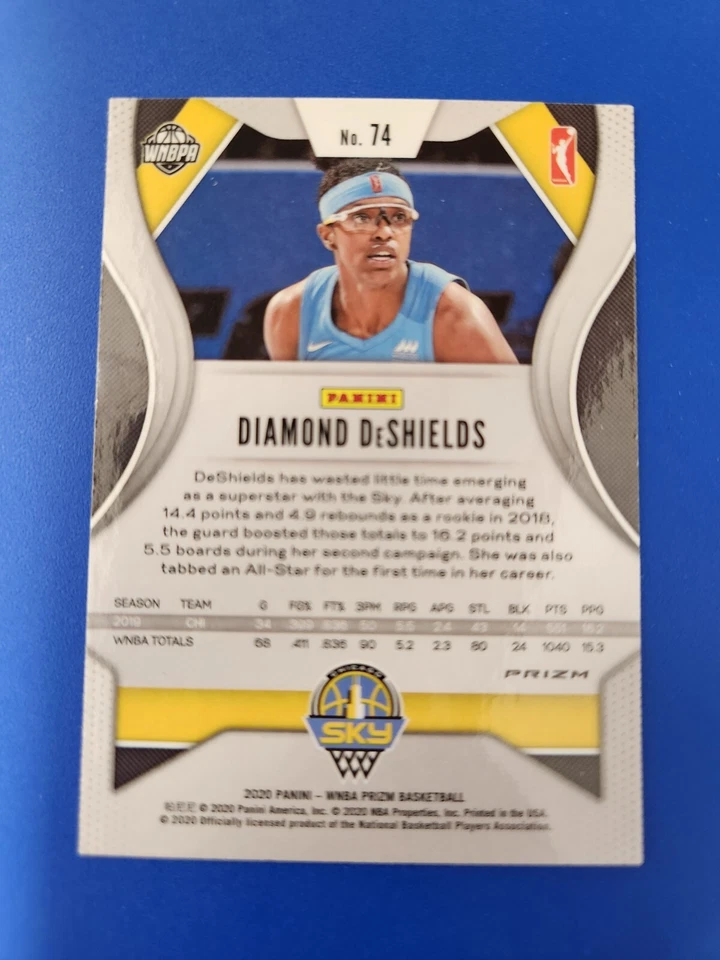 2020 Panini Prizm WNBA DIAMOND DeSHIELDS CRACKED ICE PRIZM SP #74 SKY - Image 2 of 2