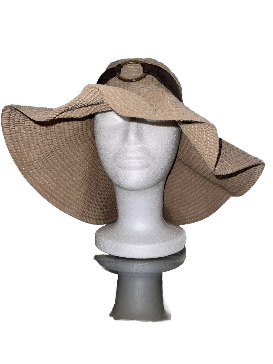 Lauren Ralph Lauren Tan Beige Sun Hat Floppy Wide Brim Logo  display picture 1