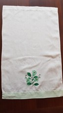 Beautiful Vintage Hand Applique Linen Tray Cloth