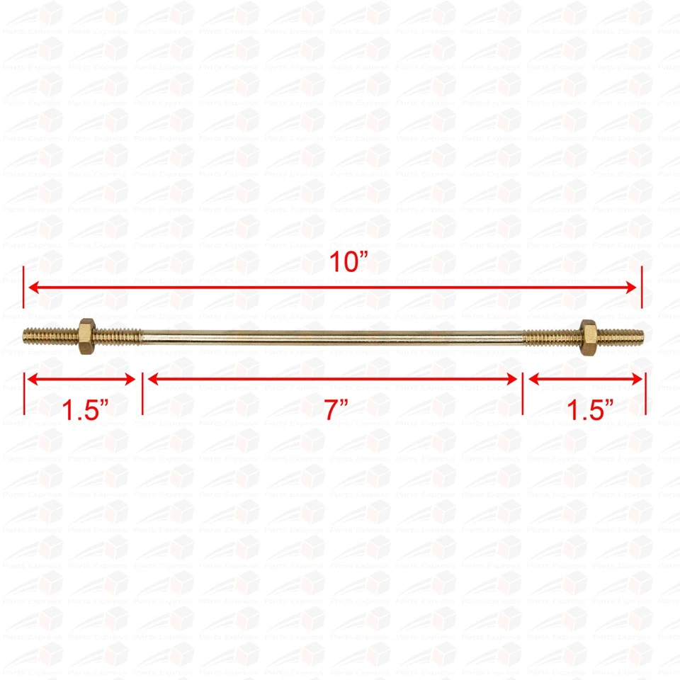 [2-PK] 10" Industrial Brass Float Rod w/ 2 Brass Nuts(1/4"-20) for Float Valves - Image 3 of 4