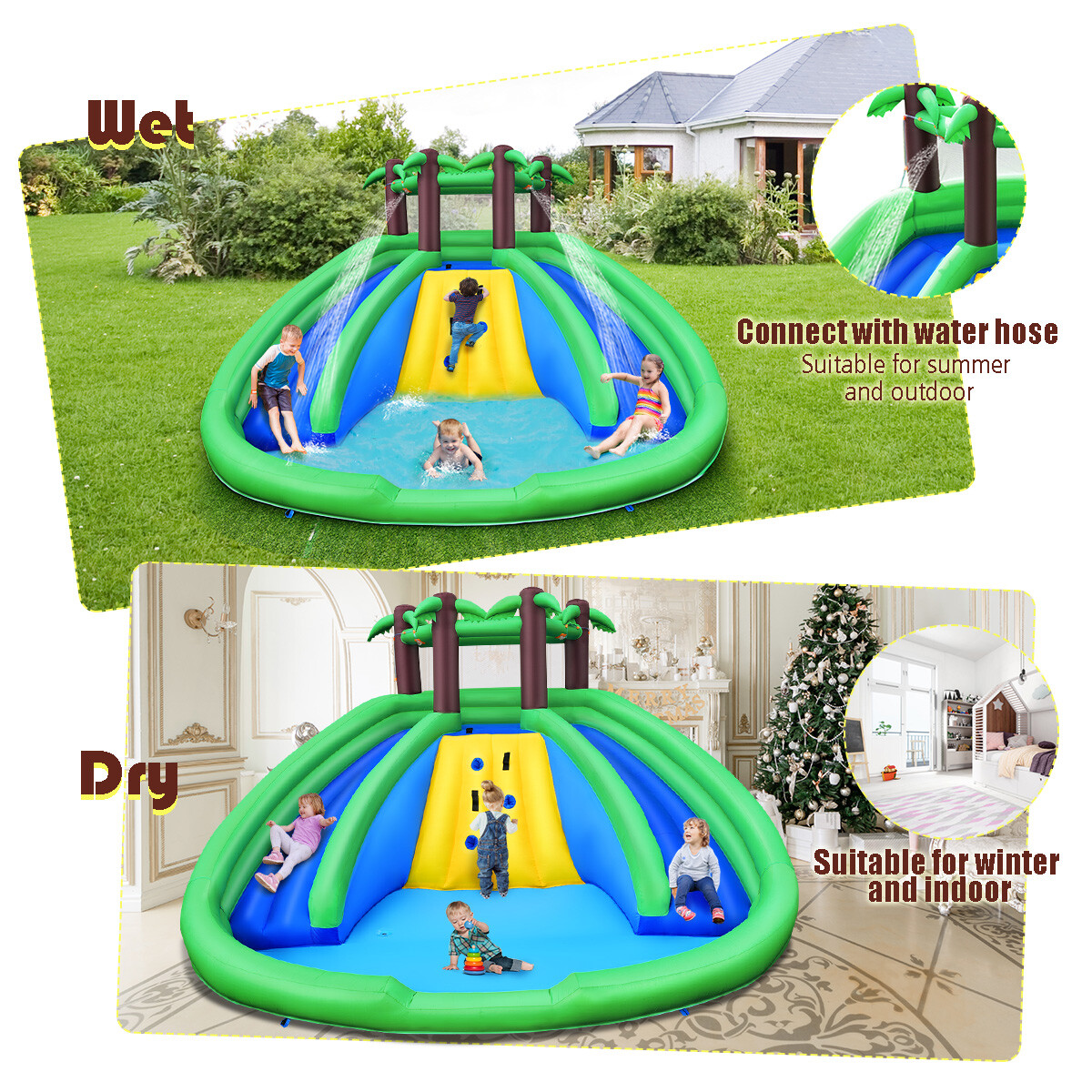 inflatable pool bounce house
