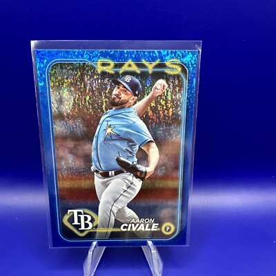 2024 Topps Series 1 - Blue Holofoil #170 Aaron Civale /999 Tampa Bay Rays 6