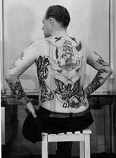 Vintage Tattoo Image 14 x 11" Photo Print