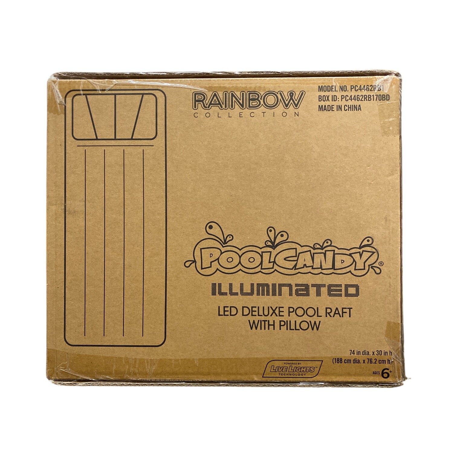 Бассейн Candy Rainbow Collection с подсветкой Light Up Роскошный плот для бассейна с подушкой 4090₽