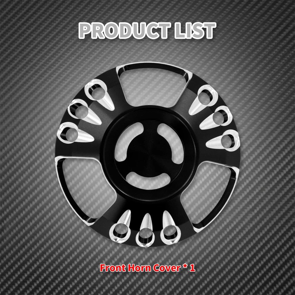 Tapa de altavoz con cubierta de bocina delantera cortada CNC apta para Harley Sportster XL 883 1996-2022 Foto 3 de 4