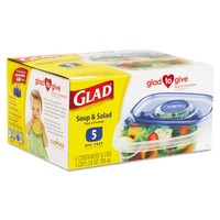 Gladware Soup And Salad Food Storage Containers 24 Oz. 5/pk 6 Pks/ctn 60796 on sale Gladware Soup And Salad Food Storage Containers 24 Oz. 5/pk 6 Pks/ctn 60796 on sale