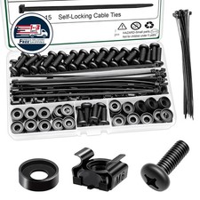 120 piezas de tuercas de jaula M6 x 16 mm para montaje en rack, tornillos