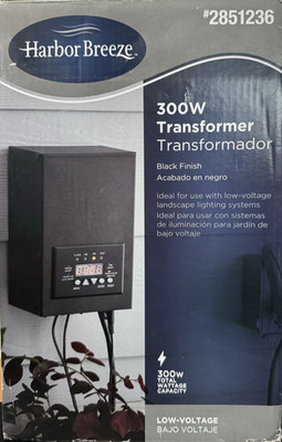 300 Watt Transformer For Low Voltage Landscape Lighting Harbor Breeze NEW