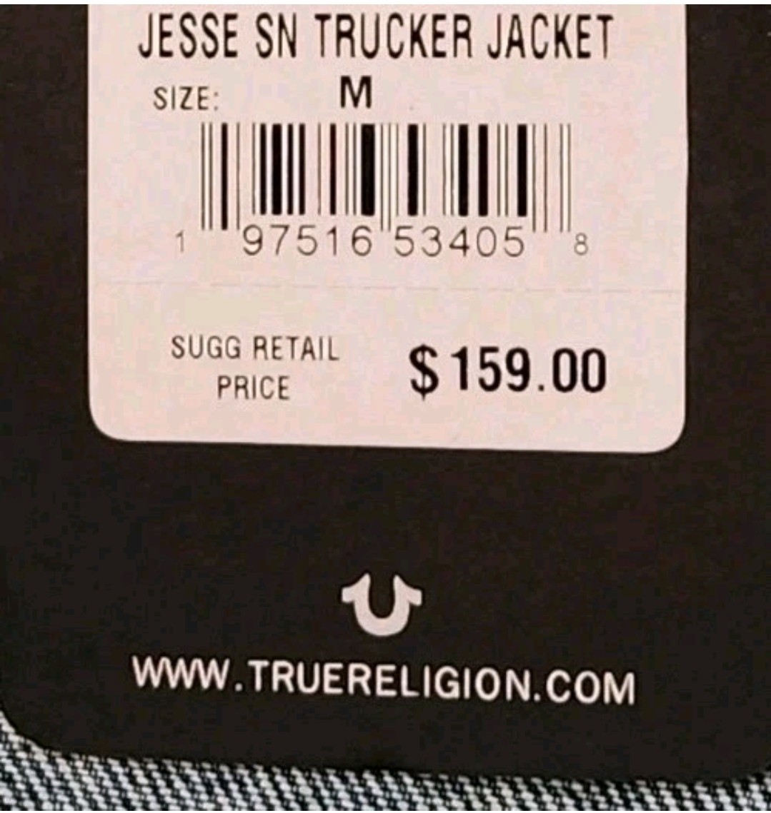 True Religion Jesse SN Trucker Jeans Jacket Mens Denim Cozy Firewise Wash Sze  S thumbnail 6