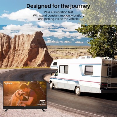 SYLVOX 32'' RV TV 12/24 Volt TV 1080P FHD RV TV Non-DVD Player FM Radio