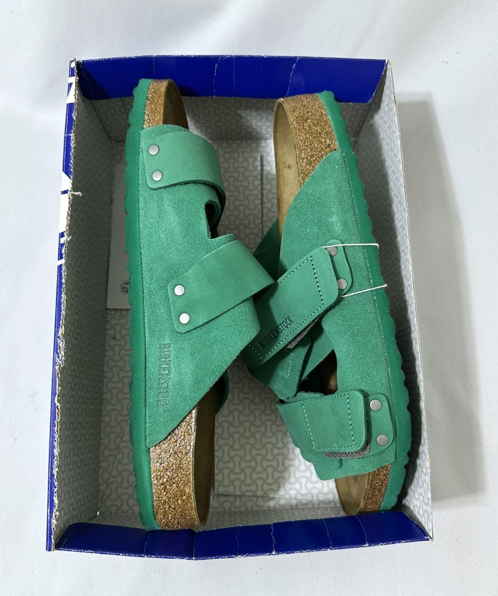 Birkenstock Uji Nubuck Suede Leather Sandal Digital Green SZ  display picture 1
