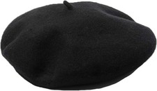 Men's Unisex Adults Solid Color Wool Artist French Beret Hat