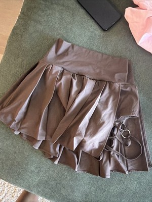 Halara High Waisted Pleated Quick Dry Mini Dance Skirt. Black Size Small