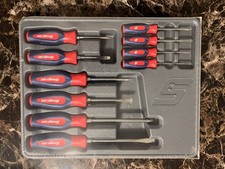 Snap-on SHDX6040AM 10-Piece Red Blue Screwdriver Set with Box Case