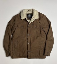 Volcom Keaton Sherpa Lined Jacket Brown Men s...