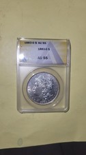 1883-O Silver Morgan Dollar $1 ANACS AU 55