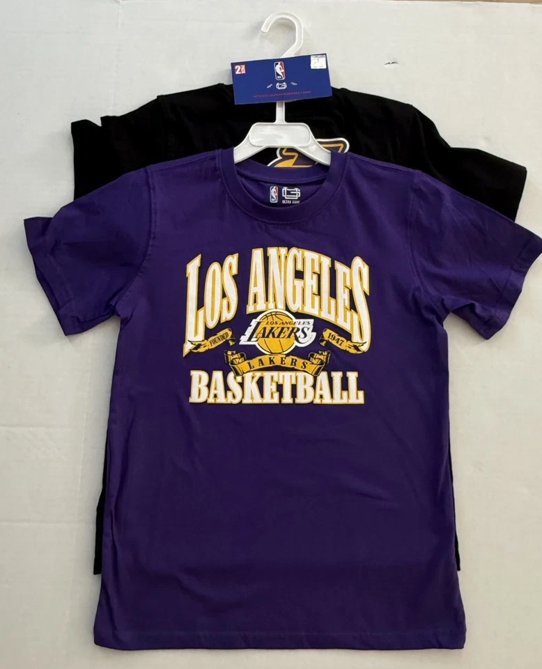 NBA Ultra Game LA Lakers 2-Pack T-Shirt Youth SZ 10-12 Black And Purple New - Image 3 of 4