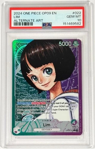 2024 One Piece Lim OP09-022 Emperors Alt Art Leader PSA 10 Gem Mint English