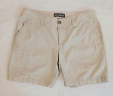 Eddie Bauer Womens Sz 8 Tan Cargo Shorts Gorpcore