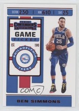 2019-20 Panini Contenders Game Ticket Red Ben Simmons #9 0wp8