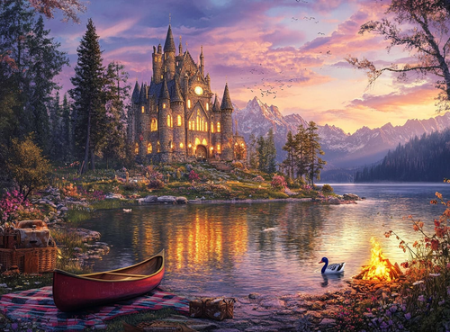 Jigsaw Puzzles for Adults 1000 Pieces Twilight Castle Impossible Hard ...