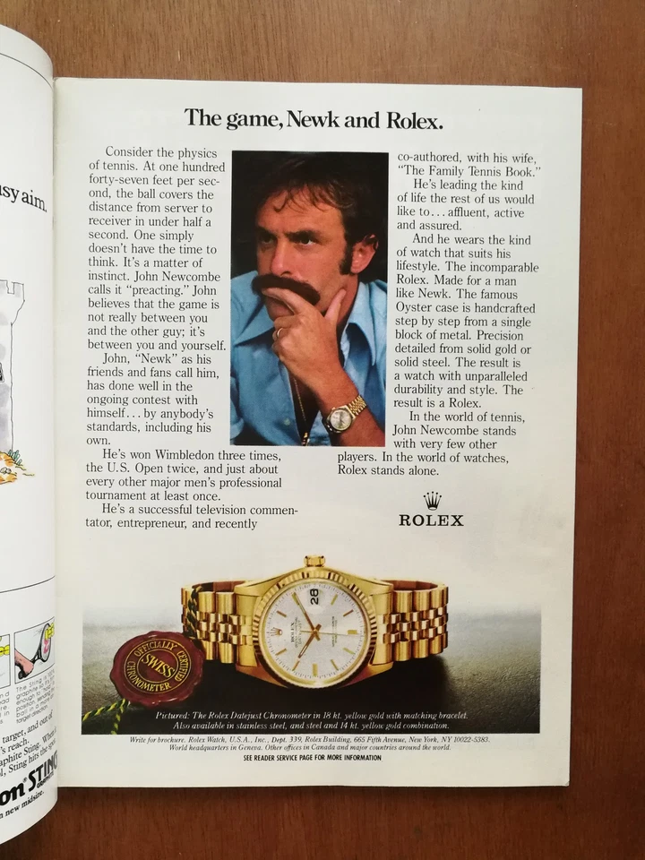 Vintage World Tennis Magazine May 1983 Guillermo Vilas Rolex Ad - Image 3 of 3