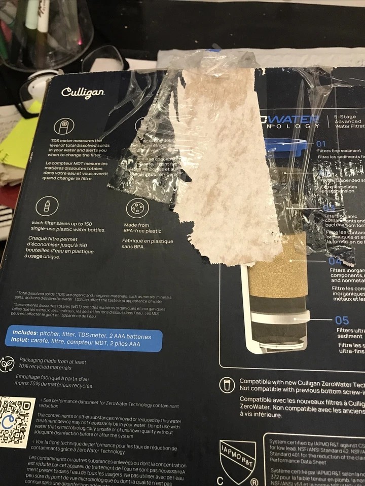 Culligan Zero Water 10 cup 5 stage advanced filtration water pitcher - Image 3 of 4