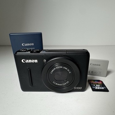 Canon PowerShot S100  12.1 Megapixels 5x Optical Zoom W/ 2 Batteries & Charger