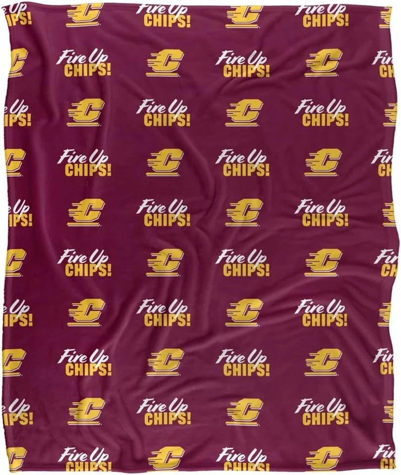 Central Michigan Chippewas Microfiber Logo Throw - 50" x 60" - Image 4 of 4