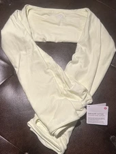 NWT Lululemon Sage Scarf Pima Cotton Lemon Zest Yellow Wrap $88 Retail NEW
