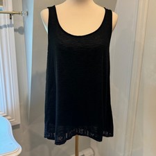 Torrid Black Lace-Back Tank Top Sleeveless Sz 0 Plus Size