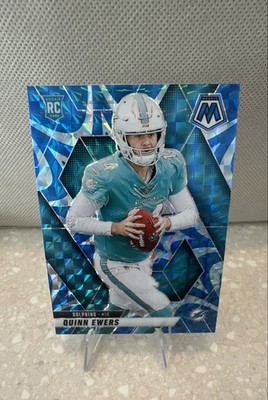 2025 Panini Mosaic - Rookies Quinn Ewers #308 Reactive Blue Mosaic Prizm (RC)