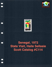 $1.75 Scott Value  - 1972 SENEGAL Emperor Selassie scarcer Ethiopia MNH NH UMM