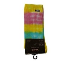 Vans Crew Socks Mens Womens Unisex Size 6.5-9 Tie Dye Pink Yellow Blue Skate New