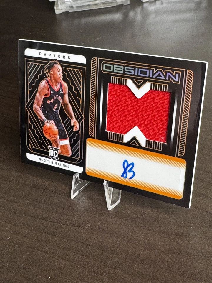 2021-22 Obsidian Scottie Barnes Electric Orange Auto Raptors RPA RC #/35 - Image 3 of 4