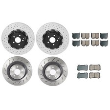 Akebono Euro Front & Rear Brake Kit Disc Rotors Pads For MB R230 Performance Pkg
