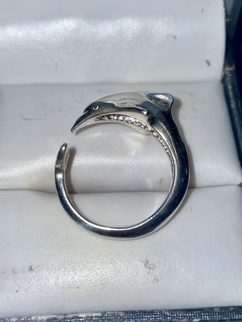 Vintage Solid Sterling Silver Jumping Dolphin Coc… - image 5