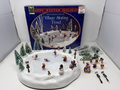 Vgt Happy Winter Holiday Village Skating Pond Musical Works Complete plus extras