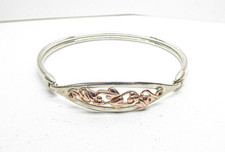 Clogau Gold Sterling Silver & 9ct Rose Gold Tree of Life Bangle 7"
