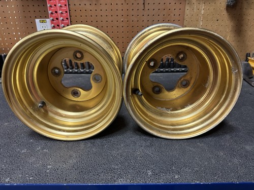 1985 1986 85 86 OEM HONDA ATC250R ATC 250R Rear Wheels Rims Hirata Gold