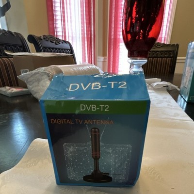 DVB-T2 Indoor Digital TV Antenna VHF/UHF 750 km Range Black 1 Input
