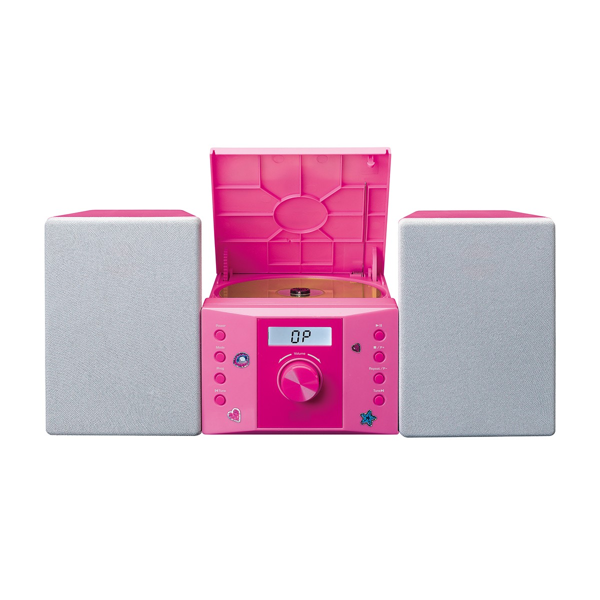 Radio CD rose Lenco pour écouter les comptines de votre enfant en stéréo